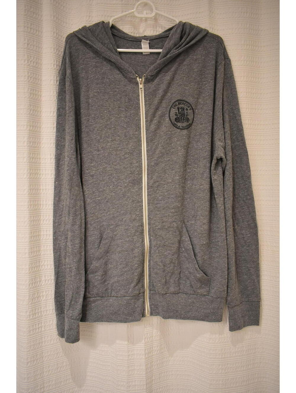 Alternative XL Gray Zip-Up Hoodie with The Mercury Print